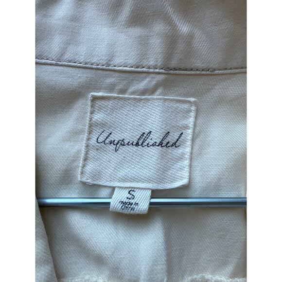 Unpublished Cropped Bone Cream Union Suit Jumpsuit Size Small - Picture 5 of 9